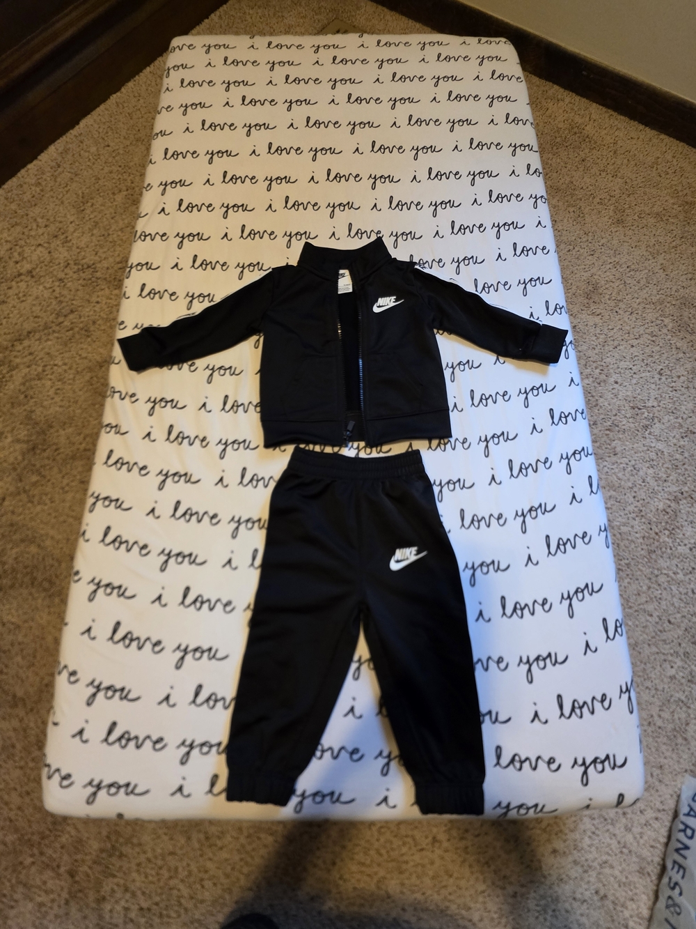 Nike Baby Black Pair Bottom And Top - 12M